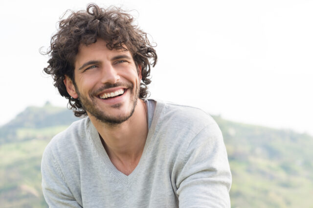 happy attractive man smiling