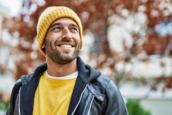 happy attractive man smiling